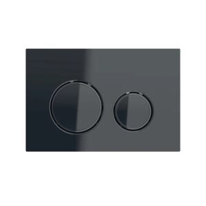 Geberit Sigma21 Metal Dual Flush Plate Black Chrome/Black