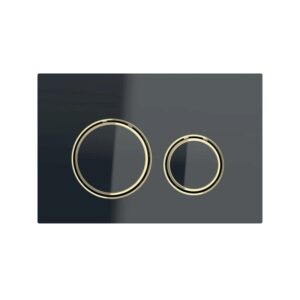 Geberit Sigma21 Metal Dual Flush Plate Brass/Black