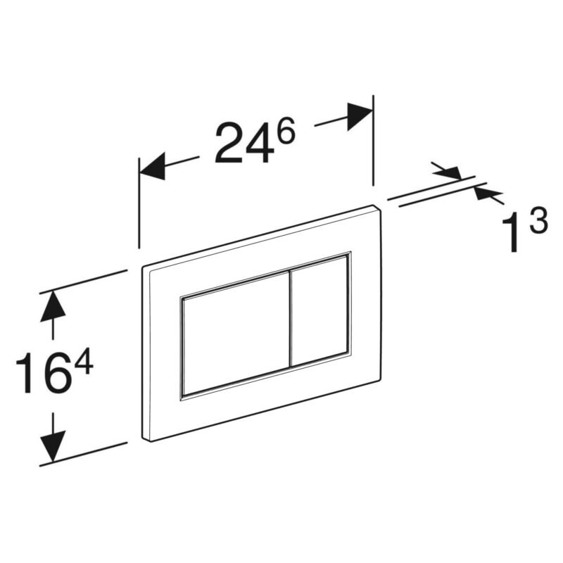 Geberit Sigma 01 Dual Flush Plate Square Chrome