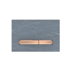 Geberit Sigma50 Metal Dual Flush Plate Mustang Slate/Red Gold