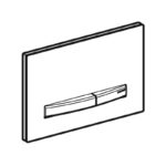 Geberit Sigma50 Metal Dual Flush Plate Mustang Slate/Red Gold