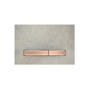 Geberit Sigma50 Metal Dual Flush Plate Concrete/Red Gold