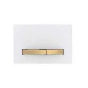 Geberit Sigma50 Dual Flush Plate White/Brass