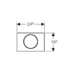 Geberit Flush Plate Sigma10 Single Flush Bright / Matt Chrome