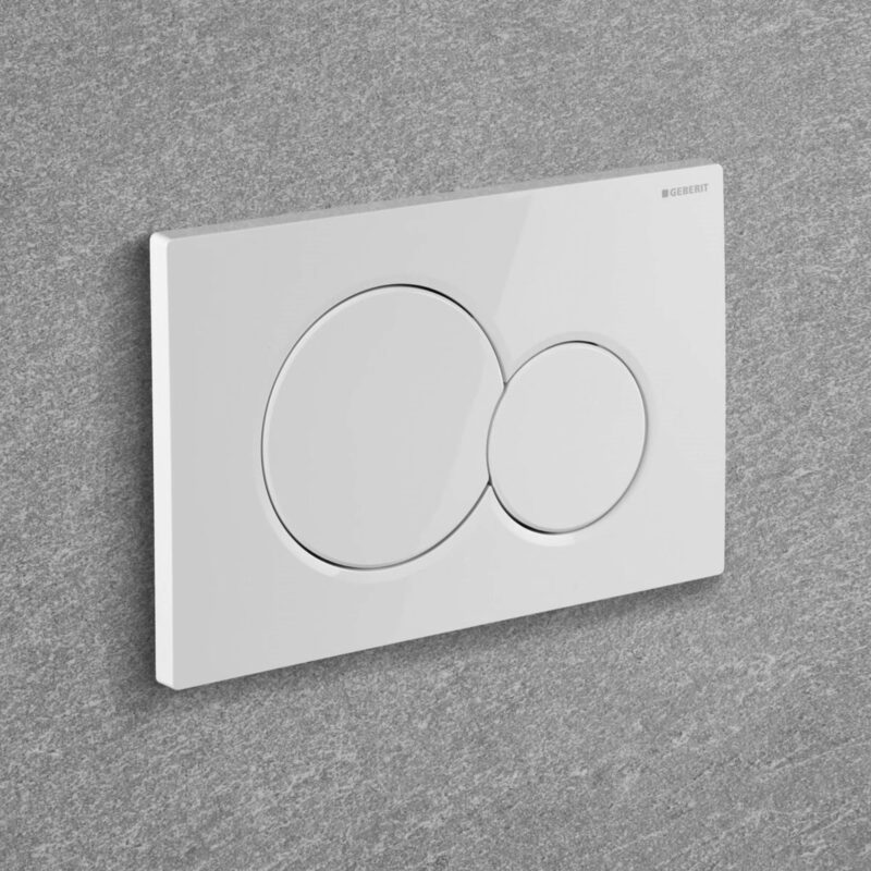 Geberit Flush Plate Sigma01 Dual Flush, Plastic, White Alpine