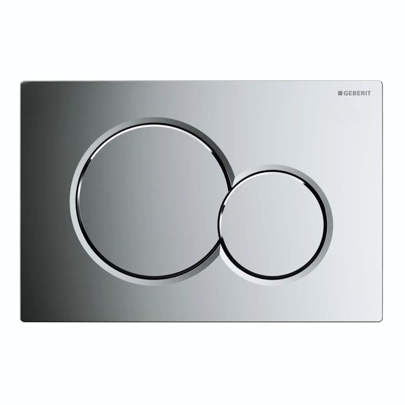 Geberit Flush Plate Sigma01 Dual Flush, Plastic, Gloss Chrome Geberit Flush Plate Sigma01 Dual Flush, Plastic, Gloss Chrome