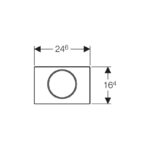 Geberit Flush Plate Sigma10 Single Flush Stainless Steel Brushed