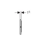 Geberit Flush Plate Sigma10 Single Flush Stainless Steel Brushed