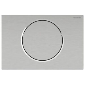 Geberit Sigma10 Electronic Single Flush Plate Mains Brushed Chrome