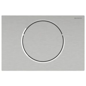 Geberit Sigma10 Electronic Single Flush Plate Battery Brushed Chrome