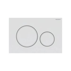 Geberit Sigma 20 Dual Flush Plate Matt White/White Easy To Clean
