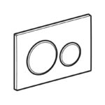 Geberit Sigma 20 Dual Flush Plate White/Matt White