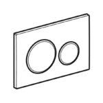 Geberit Sigma20 Dual Flush Plate Matt Black
