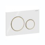 Geberit Sigma20 Dual Flush Plate White/Gold