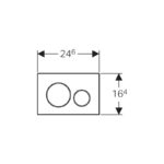 Geberit Sigma20 Dual Flush Plate White/Gold-Plated/White
