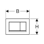 Geberit Sigma 30 Dual Flush Plate White/Matt White