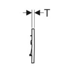 Geberit Sigma 30 Dual Flush Plate White/Matt White