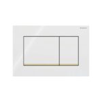 Geberit Sigma30 Dual Flush Plate Square White/Gold