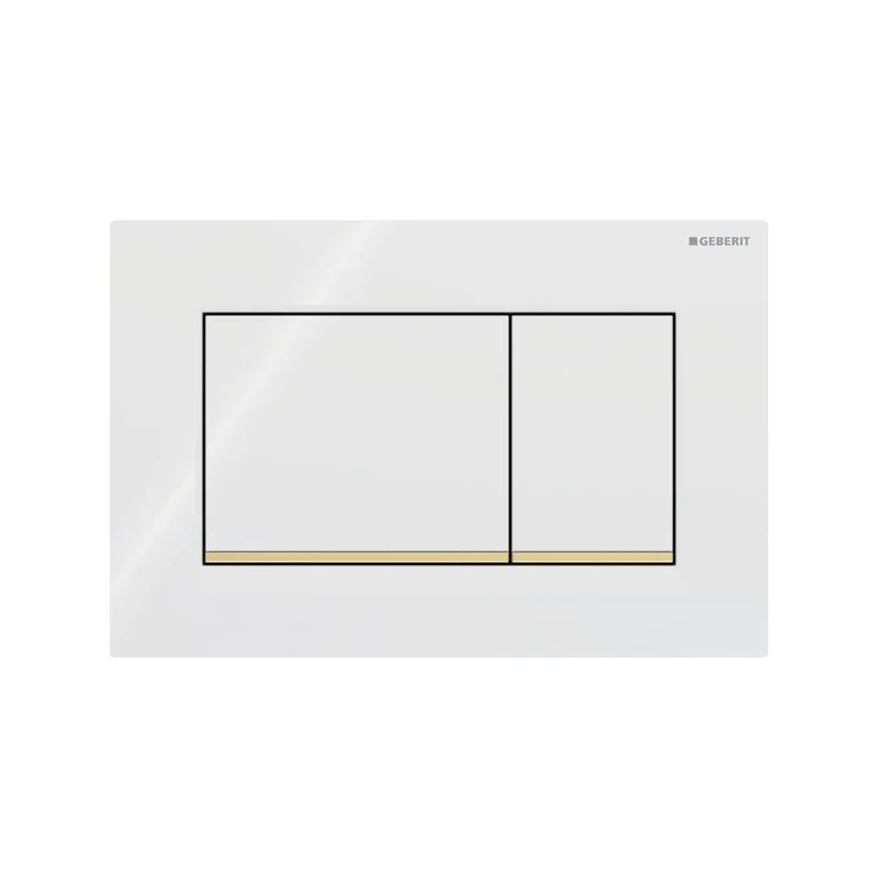 Geberit Sigma30 Dual Flush Plate Square White/Gold Geberit Sigma30 Dual Flush Plate Square White/Gold