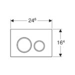 Geberit Sigma21 Flush Plate, Dual Flush, White-Chrome