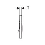 Geberit Sigma21 Flush Plate, Dual Flush, White-Chrome