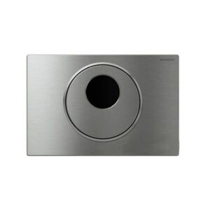 Geberit Sigma10 Battery Operated Dual Flush Plate Brushed Steel