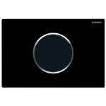 Geberit Sigma10 Touchless Dual Flush Plate Mains Black/Chrome