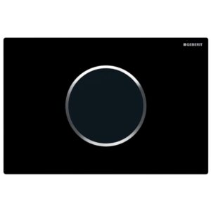 Geberit Sigma10 Touchless Dual Flush Plate Mains Black/Chrome