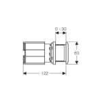 Geberit Finger Push WC Flush Control Pneumatic, with Actuator