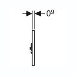 Geberit Urinal Flush Control Mains Sigma01 Gloss Chrome