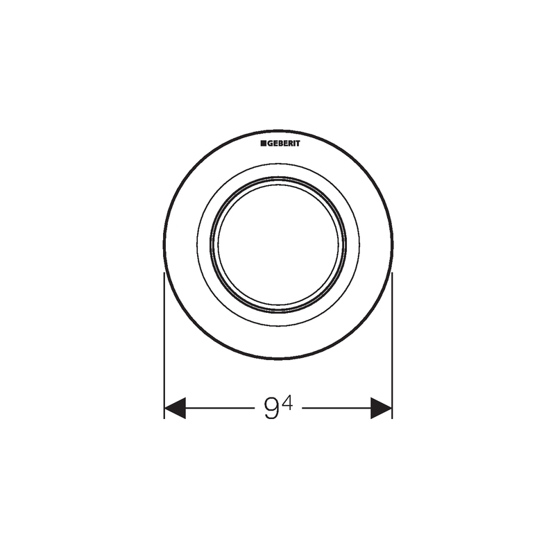Geberit Single Flush Button White Alpine Type 01 for 12/15cm