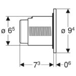 Geberit Type 01 Pnuematic Single Flush Button for Sigma Cistern Matt Chrome