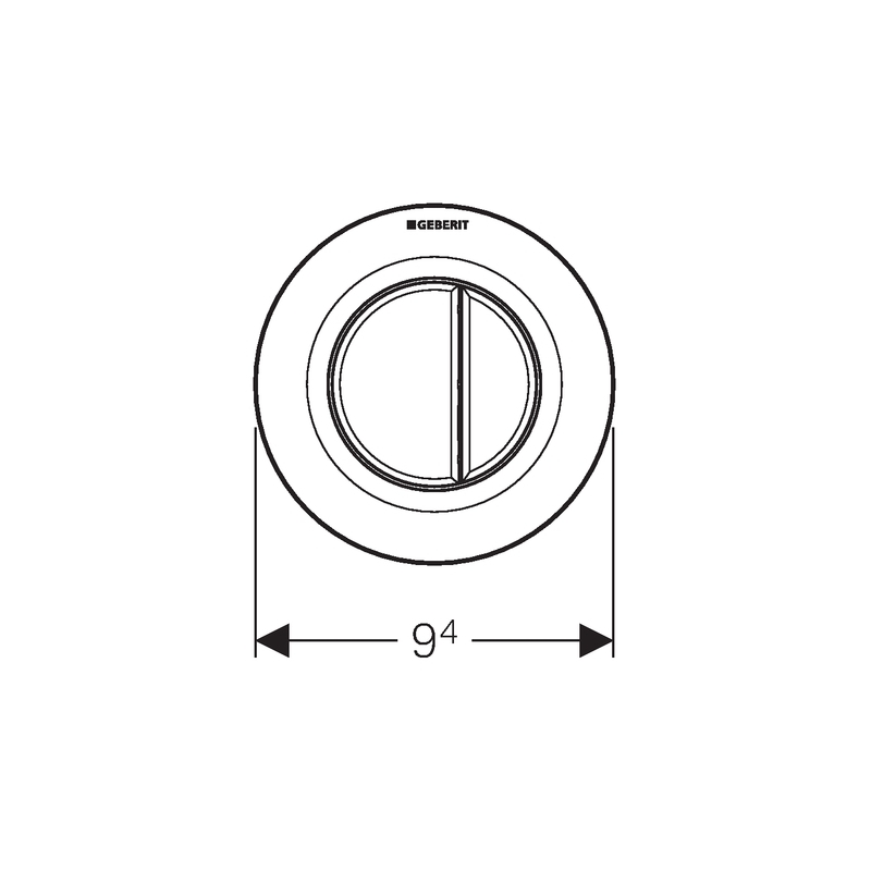 Geberit Dual Flush Button Gloss Chrome Type 01 for Cistern 8cm