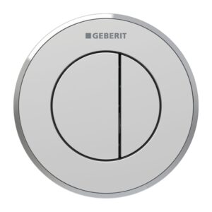 Geberit Type 10 Pnuematic Dual Flush Button Matt Chrome/Gloss Chrome