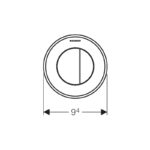 Geberit Type 10 Dual Flush Button Round 12/15cm Gloss Chrome