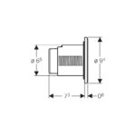 Geberit Type 10 Dual Flush Button Round 12/15cm Gloss Chrome