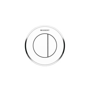Geberit Dual Flush Button Type 10 12/15cm White/Gloss Chrome