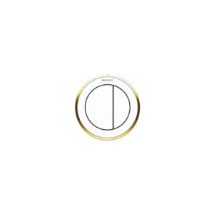 Geberit Dual Flush Button Type 10 12/15cm White/Gold/White