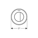 Geberit Dual Flush Button Type 10 12/15cm Black/Gloss Chrome
