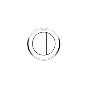 Geberit Dual Flush Button Type 10 White/Gloss Chrome/White