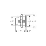 Geberit Dual Flush Button Type 10 White/Gloss Chrome/White