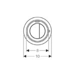 Geberit Dual Flush Button Type 10 White/Gold/White