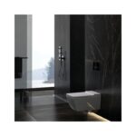 Geberit Sigma80 Mains Operated Touchless Dual Flush Plate Black Glass