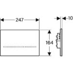 Geberit Sigma80 Mains Operated Touchless Dual Flush Plate Black Glass