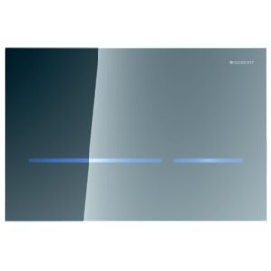 Geberit Sigma80 Electronic Touchless Dual Flush Plate Mains Glass Reflective