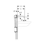 Geberit Piave Wall Mounted Basin Tap, Mains, for Concealed Box