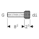 Geberit Flush Bend Extension Brass