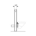 Geberit Monolith for Wall-Hung WC 101cm Sand Grey Glass/Aluminium
