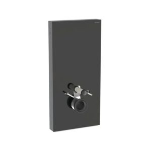 Geberit Monolith for Wall-Hung WC 101cm Black Glass/Black Chrome