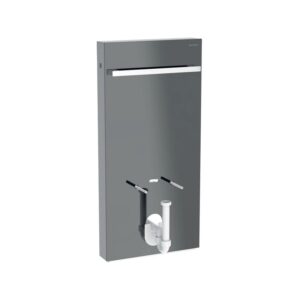 Geberit Monolith for Bidet 101cm & Rail Lava Glass/Black Chrome